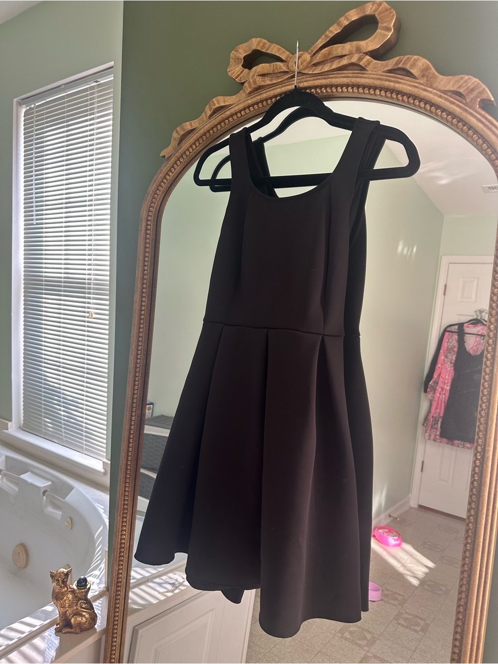 Express Black Sleeveless Fit-and-Flare Dress